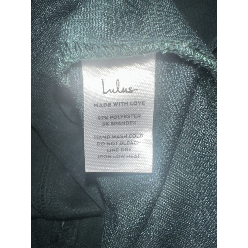 Womens Lulus Mini Corduroy Overall Dress Green Small EUC - Picture 7 of 7